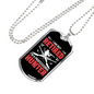 Proffesional Hunter Necklace Stainless Steel or 18k Gold Dog Tag 24" Chain-Express Your Love Gifts