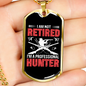 Proffesional Hunter Necklace Stainless Steel or 18k Gold Dog Tag 24" Chain-Express Your Love Gifts