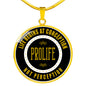 Prolife Life Begins At Conception Circle Necklace Stainless Steel or 18k Gold 18-22"-Express Your Love Gifts