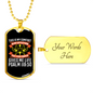 Promise Gives Life Christian Necklace Stainless Steel or 18k Gold Dog Tag 24" Chain-Express Your Love Gifts
