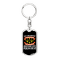 Promise Gives Life Psalm 119:50 Keychain Stainless Steel or 18k Gold Dog Tag Keyring-Express Your Love Gifts