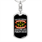 Promise Gives Life Psalm 119:50 Keychain Stainless Steel or 18k Gold Dog Tag Keyring-Express Your Love Gifts