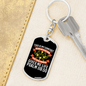 Promise Gives Life Psalm 119:50 Keychain Stainless Steel or 18k Gold Dog Tag Keyring-Express Your Love Gifts