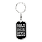 Promise Gives Me Life Psalm 119:50 Keychain Stainless Steel or 18k Gold Dog Tag Keyring-Express Your Love Gifts