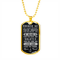 Promise Me From Mom Dad Necklace Stainless Steel or 18k Gold Dog Tag 24" Chain-Express Your Love Gifts