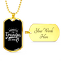 Promoted To Grandpa Dog Tag Stainless Steel or 18k Gold 24" Chain-Express Your Love Gifts