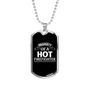 Property Of A Firefighter Gift Stainless Steel or 18k Gold Dog Tag 24" Chain-Express Your Love Gifts