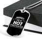 Property Of A Firefighter Gift Stainless Steel or 18k Gold Dog Tag 24" Chain-Express Your Love Gifts