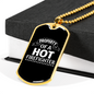Property Of A Firefighter Gift Stainless Steel or 18k Gold Dog Tag 24" Chain-Express Your Love Gifts