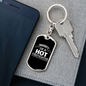 Property Of A Firefighter Keychain Stainless Steel or 18k Gold Dog Tag Keyring-Express Your Love Gifts
