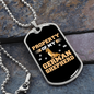 Property of My German Shepherd Necklace Stainless Steel or 18k Gold Dog Tag 24" Chain-Express Your Love Gifts