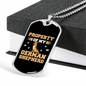 Property of My German Shepherd Necklace Stainless Steel or 18k Gold Dog Tag 24" Chain-Express Your Love Gifts