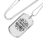 Protein Shakes Christian Necklace Stainless Steel or 18k Gold Dog Tag 24" Chain-Express Your Love Gifts