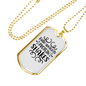 Protein Shakes Christian Necklace Stainless Steel or 18k Gold Dog Tag 24" Chain-Express Your Love Gifts