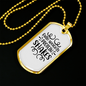 Protein Shakes Christian Necklace Stainless Steel or 18k Gold Dog Tag 24" Chain-Express Your Love Gifts