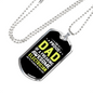 Proud Dad Of Electrician Necklace Stainless Steel or 18k Gold Dog Tag 24" Chain-Express Your Love Gifts