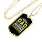 Proud Dad Of Electrician Necklace Stainless Steel or 18k Gold Dog Tag 24" Chain-Express Your Love Gifts