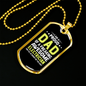 Proud Dad Of Electrician Necklace Stainless Steel or 18k Gold Dog Tag 24" Chain-Express Your Love Gifts