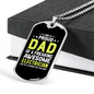 Proud Dad Of Electrician Necklace Stainless Steel or 18k Gold Dog Tag 24" Chain-Express Your Love Gifts