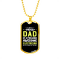 Proud Dad Of Electrician Necklace Stainless Steel or 18k Gold Dog Tag 24" Chain-Express Your Love Gifts