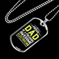 Proud Dad Of Electrician Necklace Stainless Steel or 18k Gold Dog Tag 24" Chain-Express Your Love Gifts