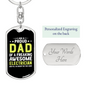Proud Dad Of Electrician Swivel Keychain Dog Tag Stainless Steel or 18k Gold-Express Your Love Gifts