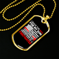 Proud Dad Of Firefighter Gift Stainless Steel or 18k Gold Dog Tag 24" Chain-Express Your Love Gifts
