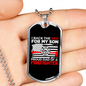 Proud Dad Of Firefighter Gift Stainless Steel or 18k Gold Dog Tag 24" Chain-Express Your Love Gifts