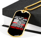 Proud Dad Of Firefighter Gift Stainless Steel or 18k Gold Dog Tag 24" Chain-Express Your Love Gifts