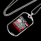 Proud Dad Of Firefighter Gift Stainless Steel or 18k Gold Dog Tag 24" Chain-Express Your Love Gifts