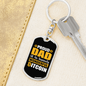 Proud Dad Wonderful Bitcoin Crypto Keychain Stainless Steel or 18k Gold Dog Tag Keyring-Express Your Love Gifts