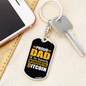 Proud Dad Wonderful Bitcoin Crypto Keychain Stainless Steel or 18k Gold Dog Tag Keyring-Express Your Love Gifts