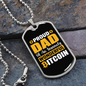 Proud Dad Wonderful Bitcoin Crypto Necklace Stainless Steel or 18k Gold Dog Tag 24" Chain-Express Your Love Gifts