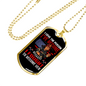 Proud Female Firefighter Gift Stainless Steel or 18k Gold Dog Tag 24" Chain-Express Your Love Gifts