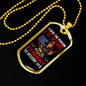 Proud Female Firefighter Gift Stainless Steel or 18k Gold Dog Tag 24" Chain-Express Your Love Gifts