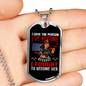 Proud Female Firefighter Gift Stainless Steel or 18k Gold Dog Tag 24" Chain-Express Your Love Gifts