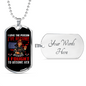 Proud Female Firefighter Gift Stainless Steel or 18k Gold Dog Tag 24" Chain-Express Your Love Gifts