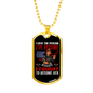 Proud Female Firefighter Gift Stainless Steel or 18k Gold Dog Tag 24" Chain-Express Your Love Gifts