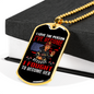 Proud Female Firefighter Gift Stainless Steel or 18k Gold Dog Tag 24" Chain-Express Your Love Gifts