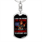 Proud Female Firefighter Keychain Stainless Steel or 18k Gold Dog Tag Keyring-Express Your Love Gifts