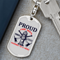 Proud Fire Wife Keychain Stainless Steel or 18k Gold Dog Tag Keyring-Express Your Love Gifts