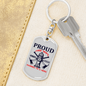 Proud Fire Wife Keychain Stainless Steel or 18k Gold Dog Tag Keyring-Express Your Love Gifts