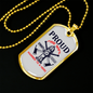 Proud Fire Wife Necklace Stainless Steel or 18k Gold Dog Tag 24" Chain-Express Your Love Gifts