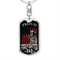 Proud Firefighter Dad Dog Tag Pendant Keychain Stainless Steel or 18k Gold-Express Your Love Gifts