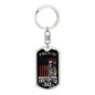 Proud Firefighter Dad Dog Tag Pendant Keychain Stainless Steel or 18k Gold-Express Your Love Gifts