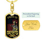 Proud Firefighter Dad Dog Tag Pendant Keychain Stainless Steel or 18k Gold-Express Your Love Gifts