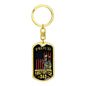 Proud Firefighter Dad Dog Tag Pendant Keychain Stainless Steel or 18k Gold-Express Your Love Gifts