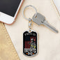 Proud Firefighter Dad Dog Tag Pendant Keychain Stainless Steel or 18k Gold-Express Your Love Gifts