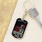 Proud Firefighter Dad Dog Tag Pendant Keychain Stainless Steel or 18k Gold-Express Your Love Gifts