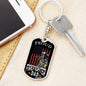 Proud Firefighter Dad Dog Tag Pendant Keychain Stainless Steel or 18k Gold-Express Your Love Gifts
